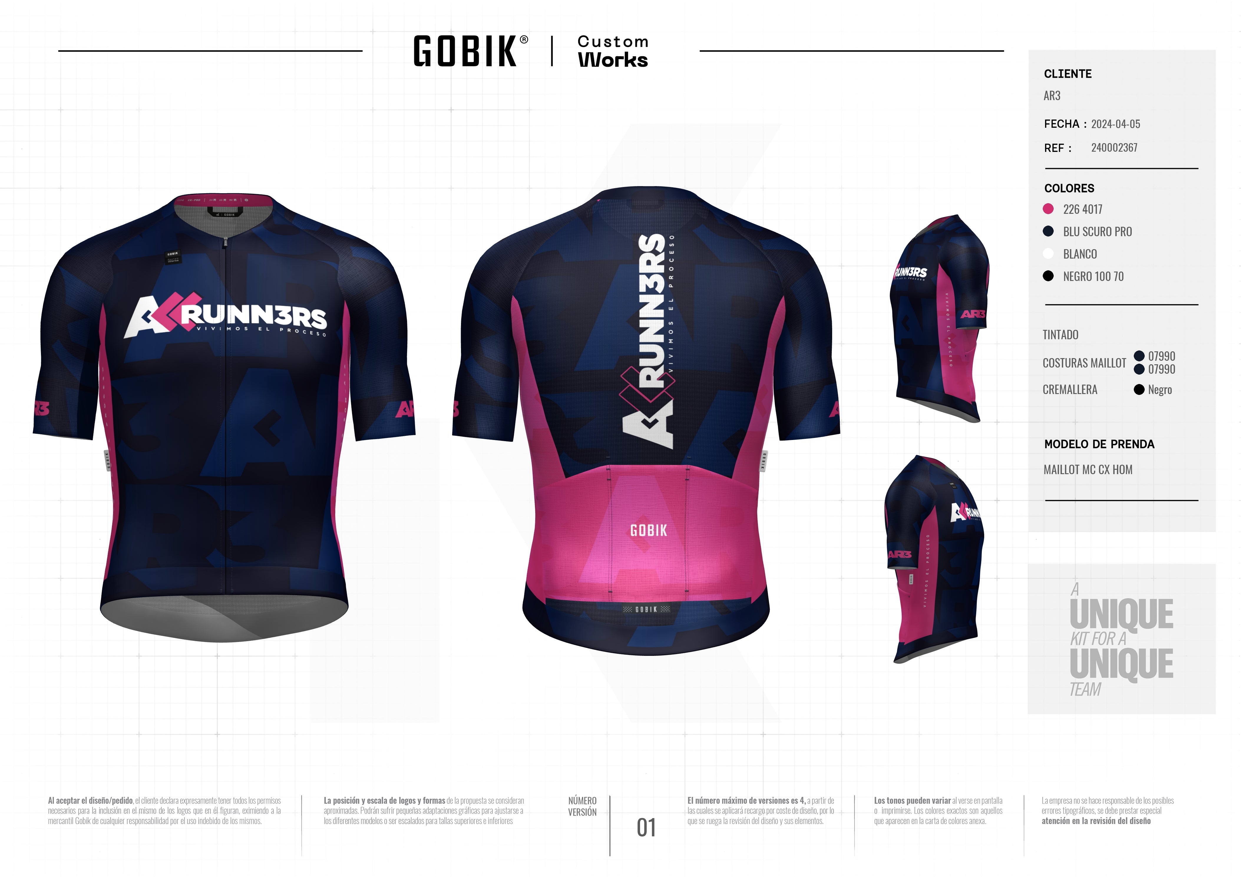TEAM ALL3RUNNERS MAILLOT CXPRO 3.0