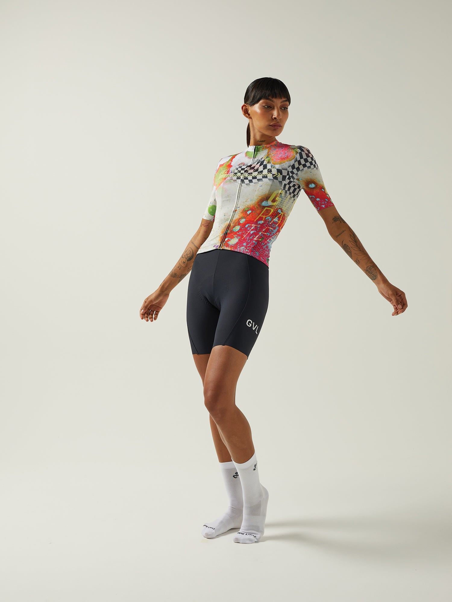 MAILLOT MUJER GVL RACE TEAM BEIGE 2023